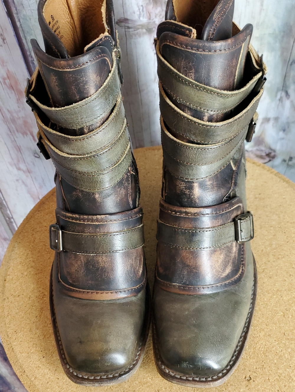 Freebird DARLIN 9 Boots Olive Brown Leather - Picture 2 of 6
